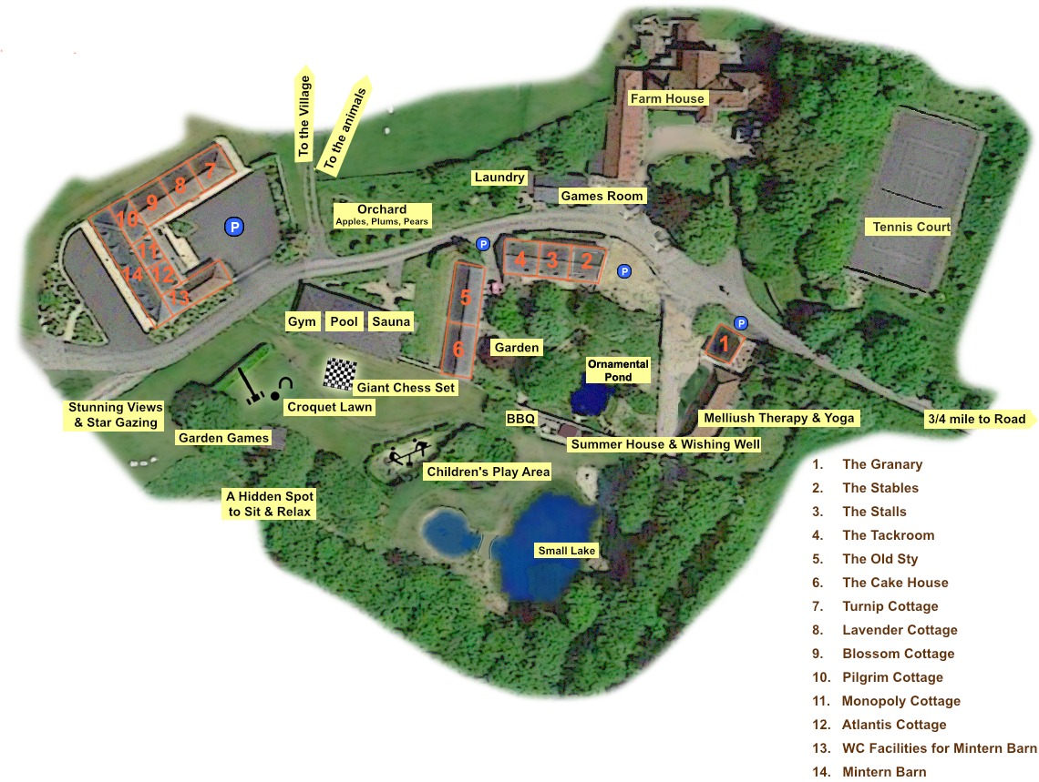 Luccombe Holiday Site Map